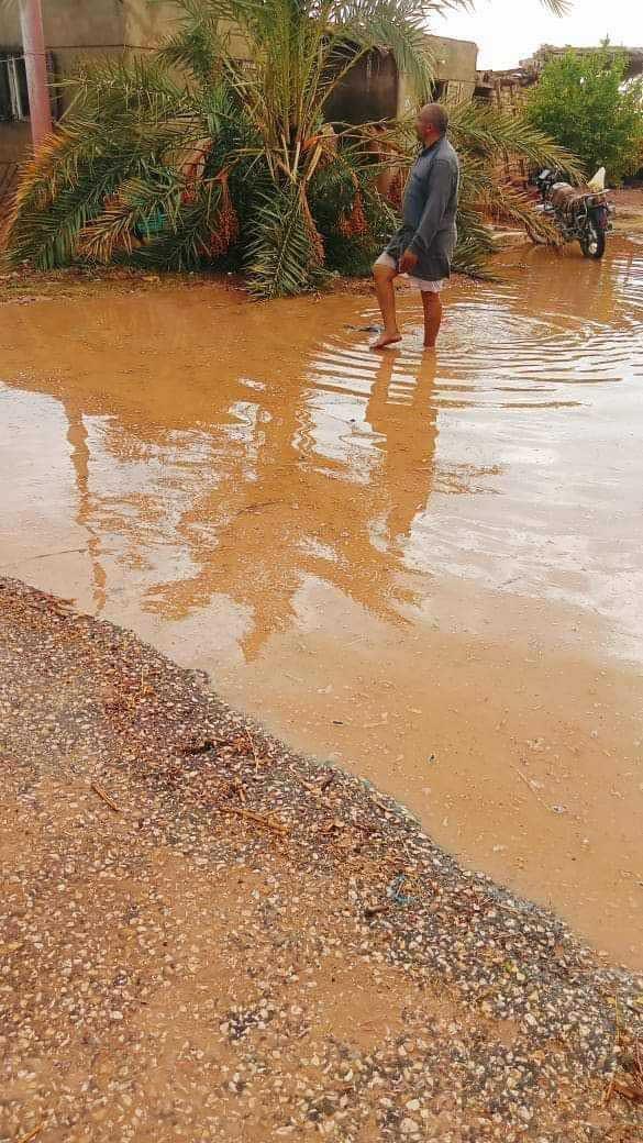 ضرر كبير بمنازل قرى الأربعين بعد الأمطار الغزيرة في الوادي الجديد