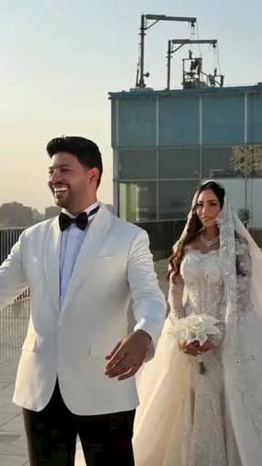 محمد شاهين يحتفل بزفافه على المنتجة رشا الظنحاني