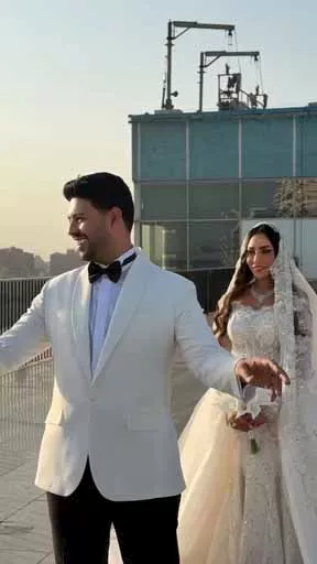 محمد شاهين يحتفل بزفافه على المنتجة رشا الظنحاني (2)