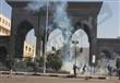 طلاب أنصار مرسي يحرقون مدرج بكلية تجارة الأزهر لمن