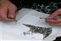 Swarovski elements were glued to nail wraps at Meadham Kirchhoff springsummer 2013
