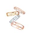 Atlas® bangles 18k rose gold with diamonds, 18k gold, 18k white gold with diamonds, 18k gold.                                                         