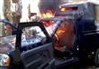 طلاب إخوان يشعلون النيران في سيارة شرطة والأهالي ي