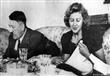 هتلر مع شريكة حياته إيفا براون أثناء تناول وجبة غذ