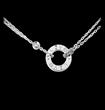 FOR HER WITHE GOLD WIT DIAMOND LOVE NECKLACE                                                                                                          