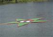 تاجر يرسم الشعار الانتخابي للسيسي على مياه نهر الن