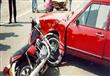 حادث تصادم سيارة ودراجة بخارية-أرشيفية