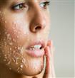 woman with sea salt on face