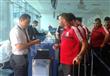 لاعبو الأهلي في المطار أتناء التوجه إلى الكاميرون للقاء القطن بالكونفدرالية                                                                           