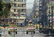 أعمدة ميدان التحرير مضاءة نهاراً في حراسة الجيش