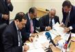 وزراء بترول مصر والأردن والعراق أثناء توقيع العقد
