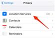 رابعًا توجّه إلى Location Services، الموجودة في خيار Privacy، بداخل قائمة الإعدادات                                                                                                                     