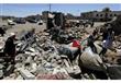 أنقاض منازل قيل إنها دمرت بسبب الغارات الجوية السع