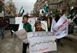  بعض سكان حلب يتظاهرون للمطالبة بإطلاق سراح المعتق