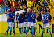 لاعبو منتخب البرازيل يحتفلون بالتسجيل خلال المباراة امام الاكوادور، في كيتو في 1 ايلول/سبتمبر 2016