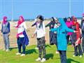 سيدات يمارسن الرياضة على الشاطئ ببورسعيد (7)                                                                                                                                                            