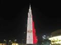 ​برج خليفة الإماراتي يكتسي بألوان علم مصر