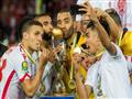 لاعبو الوداد البيضاوي يحتفلون بإحراز كأس دوري ابطا
