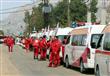 سيارات الهلال الأحمر السوري تستعد لدخول بلدة الزبد