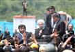 الرئيس الايراني حسن روحاني خلال زيارة تفقدية لموقع