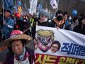 صورة التقطت في 18 اذار/مارس 2017 لكوريين جنوبيين ي