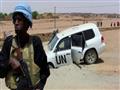  جندي من قوة الامم المتحدة في مالي يقوم بحراسة آلي