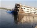 تعويم فندق عائم بعد غرقه جزئيًا في النيل جنوب الأقصر (4)                                                                                                                                                