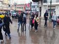 سقوط أمطار خفيفة في الإسكندرية (1)