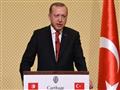 الرئيس التركي رجب طيب اردوغان في مؤتمر صحافي في قر