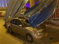 تحطم سيارة  بسبب شدة الرياح في بورسعيد (2)                                                                                                                                                              