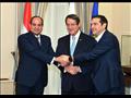 رئيس وزراء اليونان والرئيس القبرصي والرئيس السيسي