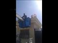 تركيب كشافات إضاءة بمحيط إستاد برج العرب (4)                                                                                                                                                            