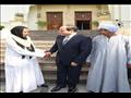 الرئيس السيسي أثناء استقبال مروة جهلان ووالدها