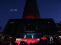 إنارة برج القاهرة باللون الأحمر في عيد الربيع الصيني (3)                                                                                                                                                