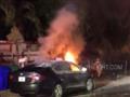  امرأة تشعل النار في سيارة حبيبها لهذا السبب