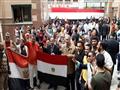 طلّاب خدمة اجتماعية في بورسعيد يحتفلون بفوز السيسي (2)                                                                                                                                                  