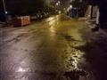 صورة توضيحية لسقوط مياه الأمطار على إحدى الطرق بكفرالشيخ                                                                                                                                                