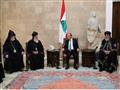 رئيس لبنان يستقبل رؤساء الكنائس الأرثوذكسية