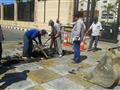 إصلاح هبوط أرضي أمام ديوان عام محافظة بورسعيد3                                                                                                                                                          