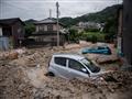 انهيارات ارضية وامطار في اليابان 