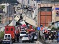 انهيار جسر معلق للسيارات في مدينة جنوى (5)