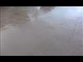 لقطة لتجمع مياه امطار على طريق في كفرالشيخ