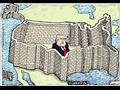 كاريكاتير لمونتي ولفرتون يمثل الرئيس الأمريكي محاص