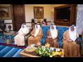 جانب من جلسة مباحثات الملك سلمان والرئيس عباس