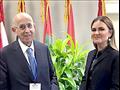 سحر نصر خلال لقاءها مع رئيس الصندوق العربي للإنماء