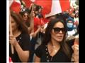 نادين نسيب في مظاهرة لبنانية