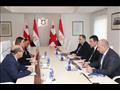 وزيرة الاستثمار خلال لقائيها مع رئيس الوزراء ووزيرة الاقتصاد والتنمية في جورجيا (1)