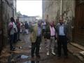انهيار عقار بالإسكندرية بسبب الأمطار