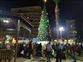 احتفالات المواطنين بمحيط أشجار الكريسماس في بورسعيد