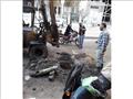 إصلاح كسر ماسورة مياه في حي الهرم